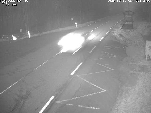 Webcam en haut du col des Fenesses, aussi appelé col du Ménil sur la D486 à 593 mètres d'altitude dans les Vosges