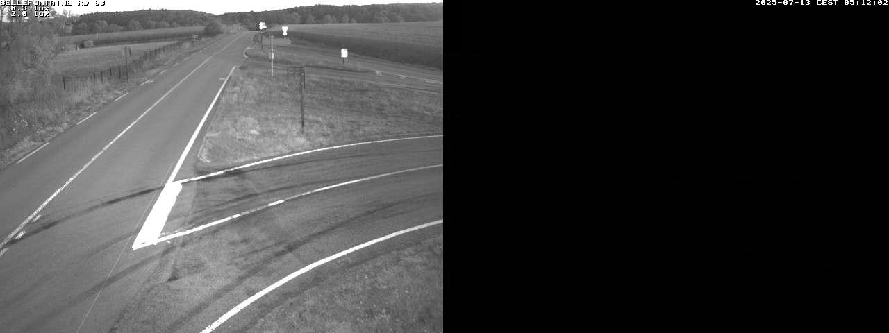 Webcam à Bellefontaine dans les Vosges à 552 mètres d'altitude sur la D63, à la jonction avec la D20A