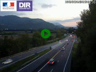 Caméra trafic à Meylan sur la Rocade-Sud de Grenoble en direction d'Aix-en-Provence