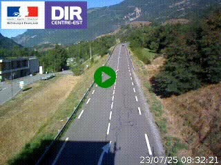 Web cam sur la N90 à Aime, en provenance de Bourg-Saint-Maurice et en direction d'Albertville