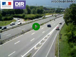 Caméra routière à hauteur de la sortie 15 Chambéry-centre au PK 4,103 en direction d'Albertville