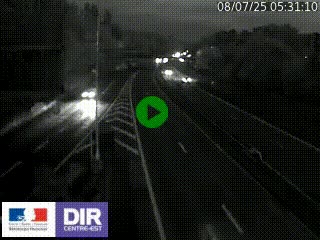 Caméra autoroute sur A6 - Valvert, près de Lyon, en direction de Paris, à hauteur de la sortie 36 Porte du Valvert