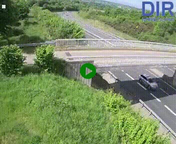 Webcam sur A84 à hauteur de Pont-Farcy, au niveau du pont autoroutier sur la Vire, au sud de Saint-Lô