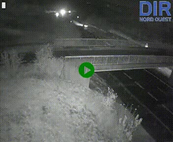 Webcam sur A84 à hauteur de Pont-Farcy, au niveau du pont autoroutier sur la Vire, au sud de Saint-Lô