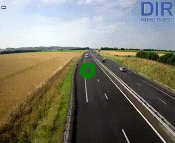 Webcam sur A84 à hauteur de l'échangeur de Poilley avec la N175, au sud d'Avranches