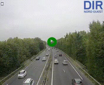 Webcam sur le périphérique de Caen (N814) à l'est de la ville, à Mondeville hauteur de la sortie 2, Presqu'île-Rives de l'Orne, au bout de l'autoroute A13