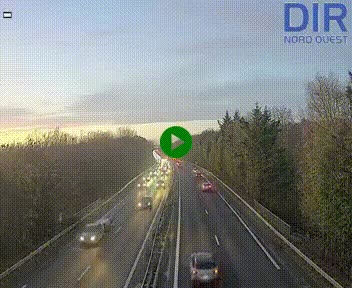 Webcam sur le périphérique de Caen (N814) à l'est de la ville, à Mondeville hauteur de la sortie 2, Presqu'île-Rives de l'Orne, au bout de l'autoroute A13