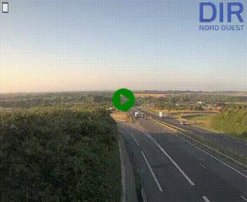 Webcam au début de l'A84 sur le périphérique Ouest de Caen (N814) à hauteur de la sortie 9, Porte de Bretagne