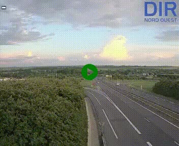 Webcam au début de l'A84 sur le périphérique Ouest de Caen (N814) à hauteur de la sortie 9, Porte de Bretagne