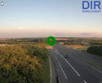 Webcam au début de l'A84 sur le périphérique Ouest de Caen (N814) à hauteur de la sortie 9, Porte de Bretagne