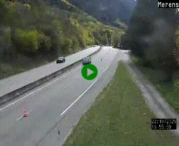 Webcam dans les Pyrénées à hauteur de Mérens-les-Vals sur N320, en direction de Pas de la Casa (Andorre)