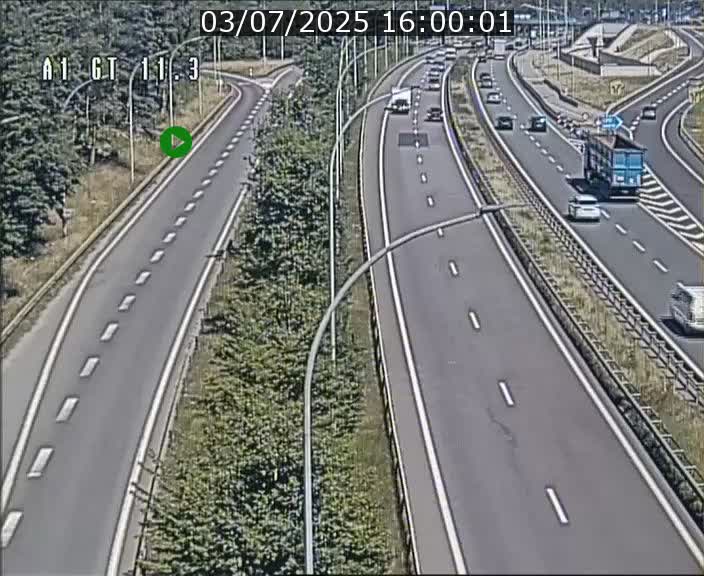 Traffic live webcam Luxembourg Senningerberg - A1 direction Allemagne - BK 11.3