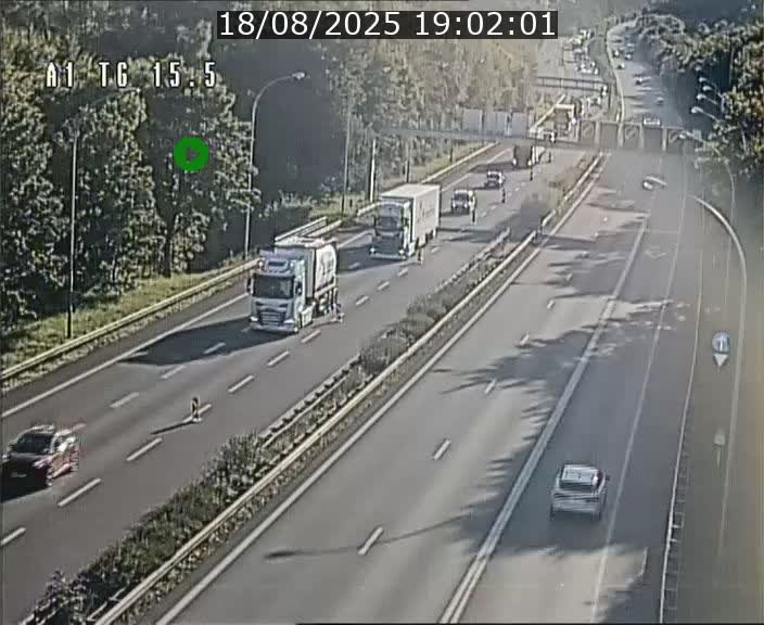 Traffic live webcam Luxembourg Munsbach - A1 direction Luxembourg - BK 15.5