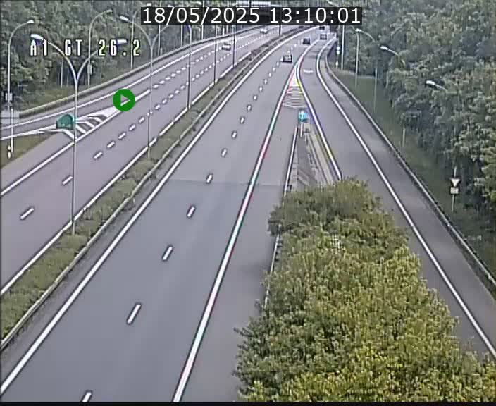 Traffic live webcam Luxembourg Grevenmacher - A1 direction Allemagne - BK 26.2