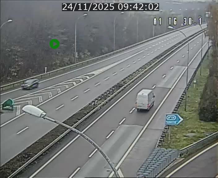 Traffic live webcam Luxembourg Grevenmacher - A1 direction Luxembourg - BK 30.1