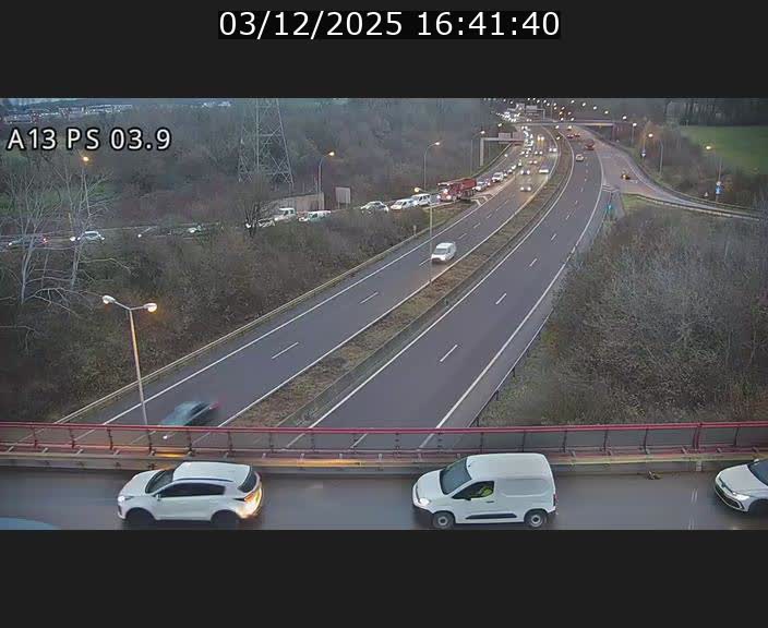 Traffic live webcam Luxembourg Differdange - A13 direction Esch-sur-Alzette - BK 3.9