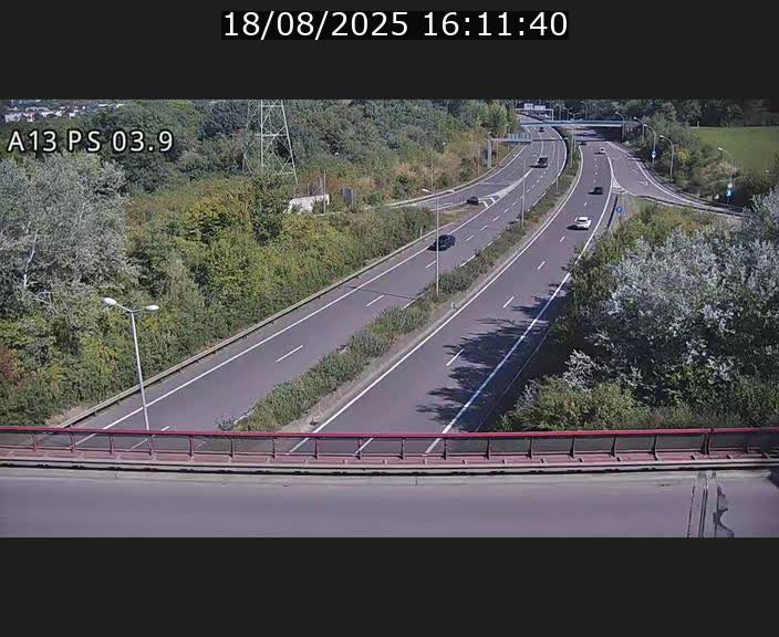 Traffic live webcam Luxembourg Differdange - A13 direction Esch-sur-Alzette - BK 3.9