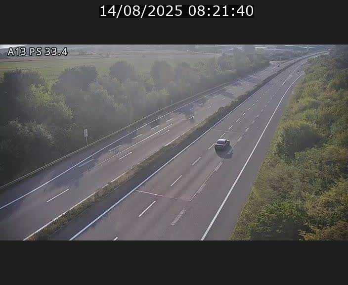 Webcam trafic sur A13 à hauteur de Mondorf-les-Bains en direction d'Altwies