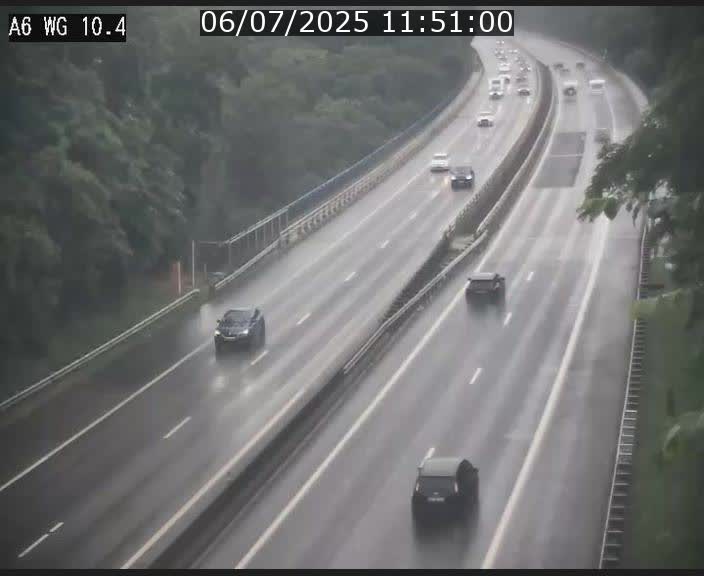 Traffic live webcam Luxembourg Mamer - A6 - BK 10.4 - direction Luxembourg/France/Allemagne