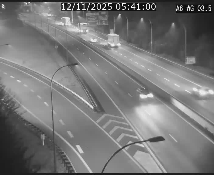 Traffic live webcam Luxembourg - Croix de Cessange - A6 - BK 3.5 - direction France/Allemagne