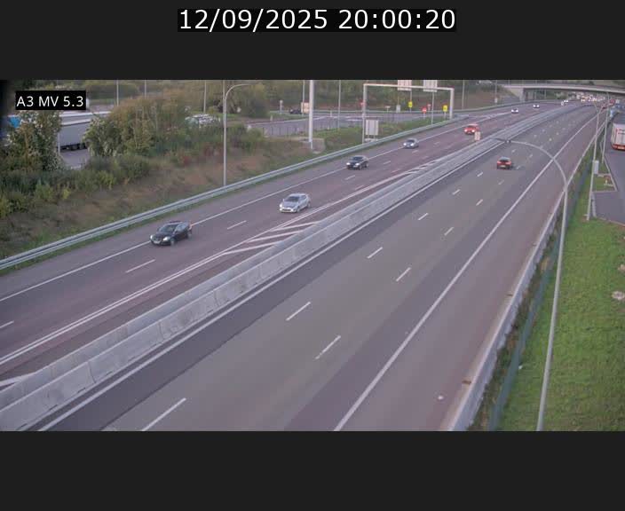 Webcam à l'Aire de Berchem au Luxembourg sur l'A3. Vue orientée vers la France