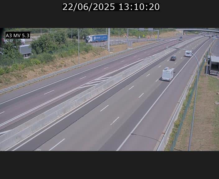 Webcam à l'Aire de Berchem au Luxembourg sur l'A3. Vue orientée vers la France