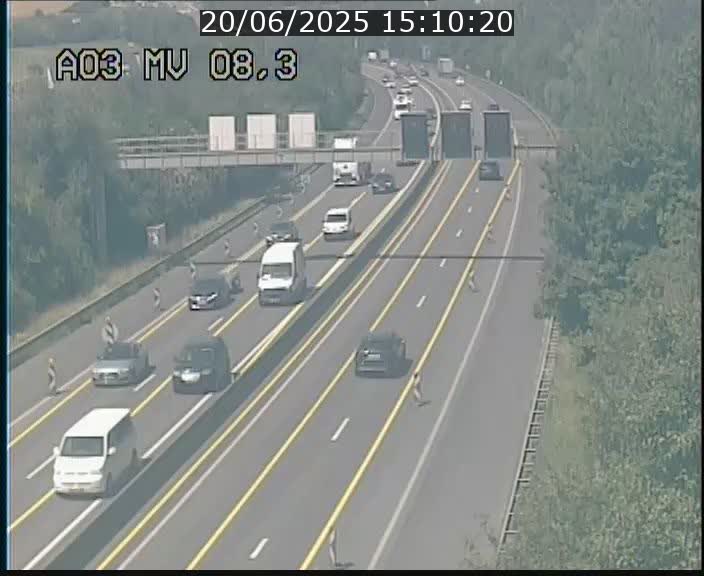 Webcam Autoroute après la Croix de Bettembourg en direction de Luxembourg sur l'A3
