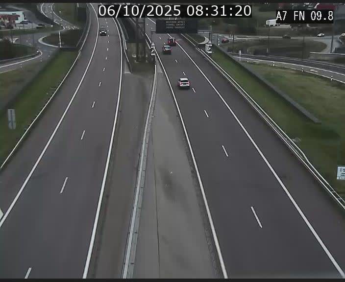 Caméra trafic Luxembourg - A7, Tunnel Gousselerbierg, sortie sud, direction rond-point Lorentzweiler (BK 9.9)