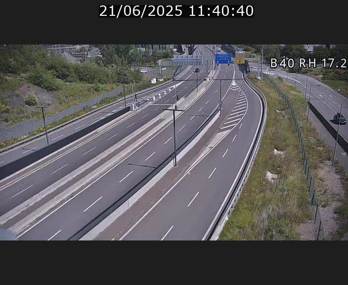 Webcam sur le contournement d'Esch Belval à hauteur de la sortie Université de Luxembourg. Vue orientée vers Luxembourg