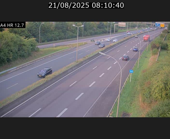 Traffic live webcam Luxembourg Esch sur Alzette - A4 - BK 12.7 - direction Esch-Belval