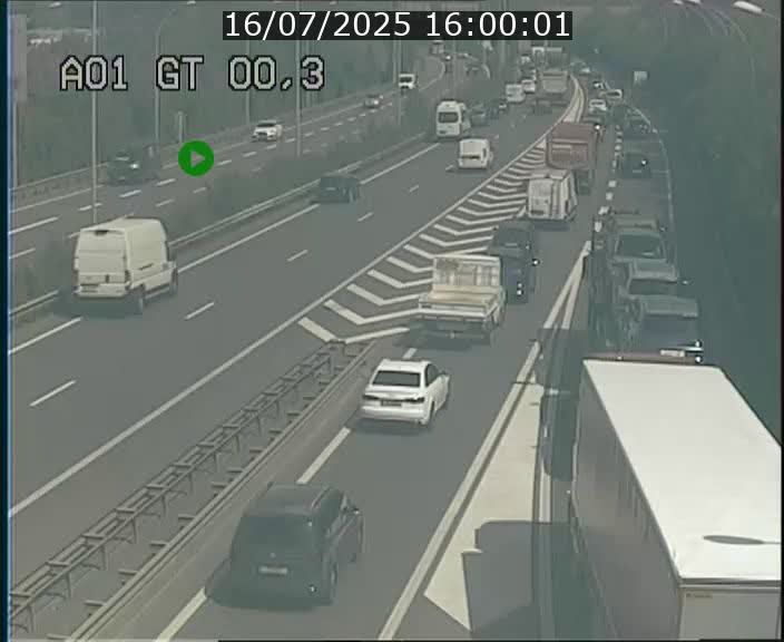 Traffic live webcam Luxembourg Croix de Gasperich - A1 direction Kirchberg - BK 0.3