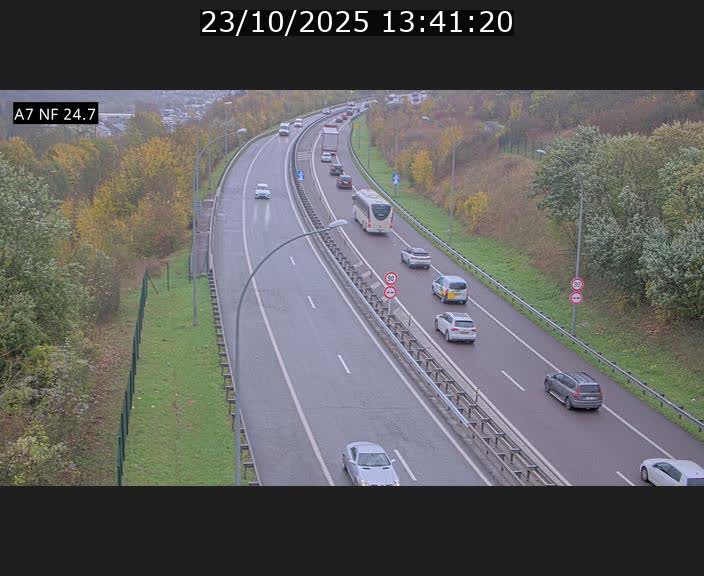 Caméra trafic Luxembourg - A7, Schieren direction Mersch