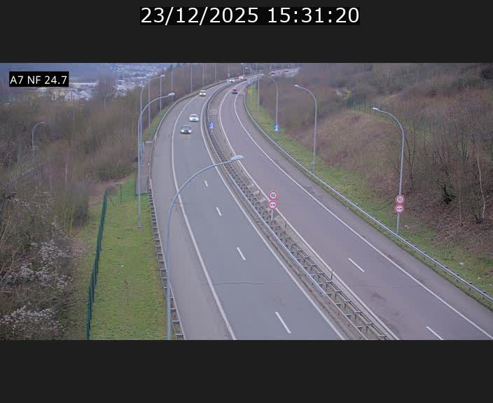 Caméra trafic Luxembourg - A7, Schieren direction Mersch