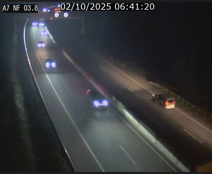 Webcam autoroute A7 au Luxembourg à la sortie du Tunnel Stafelter vers le Nord