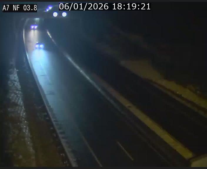 Webcam autoroute A7 au Luxembourg à la sortie du Tunnel Stafelter vers le Nord