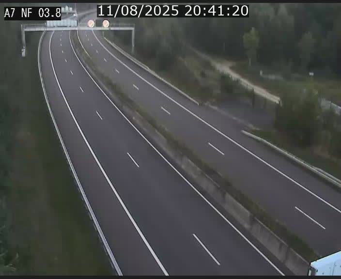 Webcam autoroute A7 au Luxembourg à la sortie du Tunnel Stafelter vers le Nord