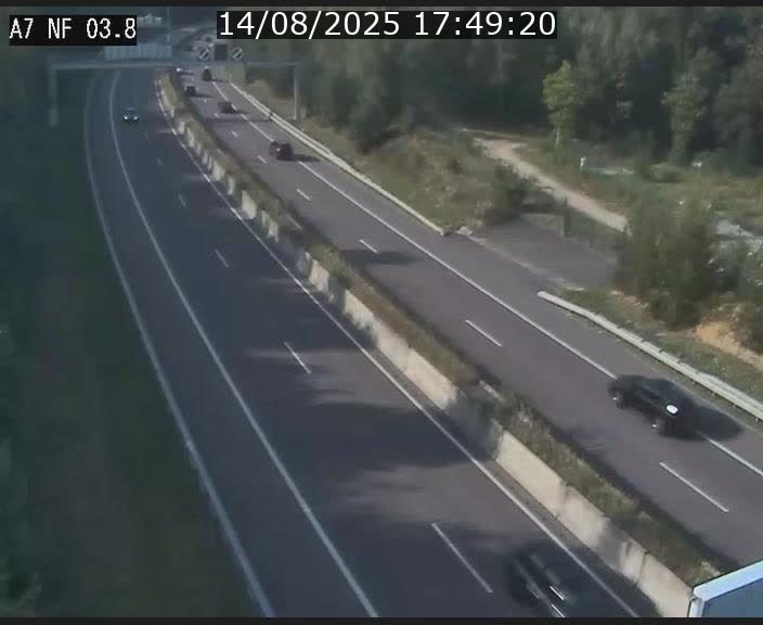 Webcam autoroute A7 au Luxembourg à la sortie du Tunnel Stafelter vers le Nord