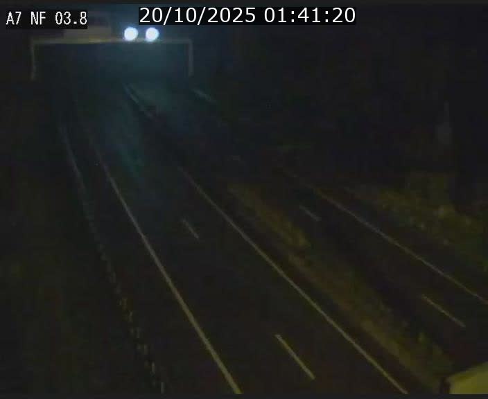Webcam autoroute A7 au Luxembourg à la sortie du Tunnel Stafelter vers le Nord