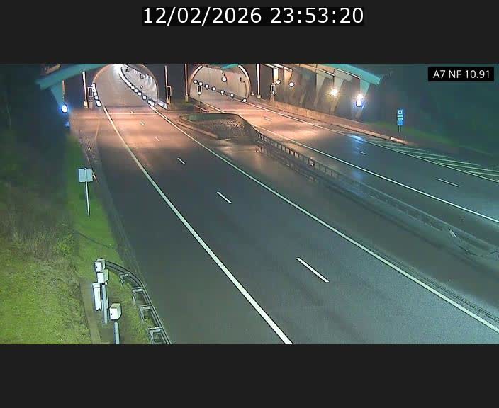 Caméra trafic Luxembourg - A7, Tunnel Gousselerbierg, entrée sud, direction Mersch