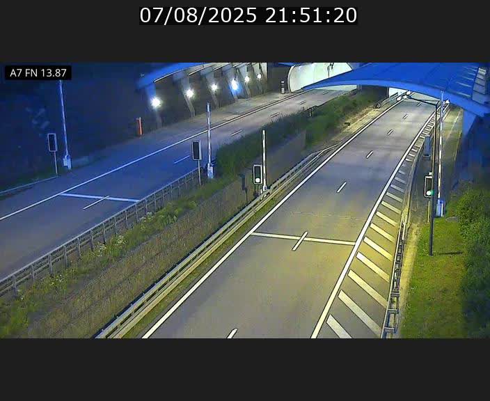 Caméra trafic Luxembourg - A7, Tunnel Gousselerbierg, entrée nord, direction Lorentzweiler