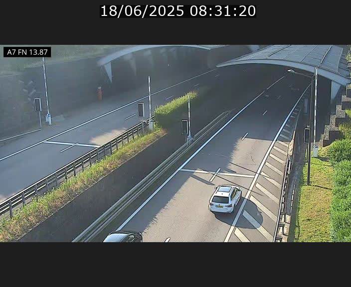 Caméra trafic Luxembourg - A7, Tunnel Gousselerbierg, entrée nord, direction Lorentzweiler