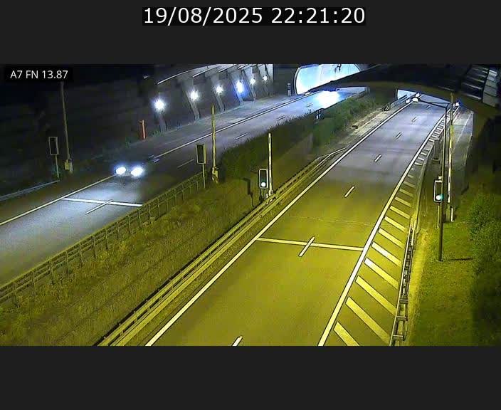 Caméra trafic Luxembourg - A7, Tunnel Gousselerbierg, entrée nord, direction Lorentzweiler