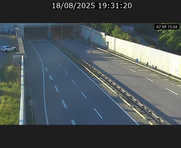 Caméra trafic Luxembourg - A7, Tunnel Mersch, entrée sud, direction Ettelbruck