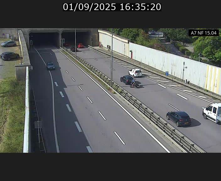 Caméra trafic Luxembourg - A7, Tunnel Mersch, entrée sud, direction Ettelbruck