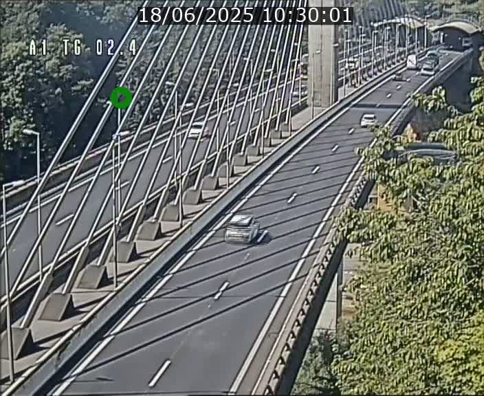 Traffic live webcam Luxembourg Sandweiler - A1 direction Luxembourg-ville - BK 2.4