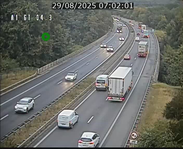 Traffic live webcam Luxembourg Itzig - A1 direction Sandweiler - BK 4.3