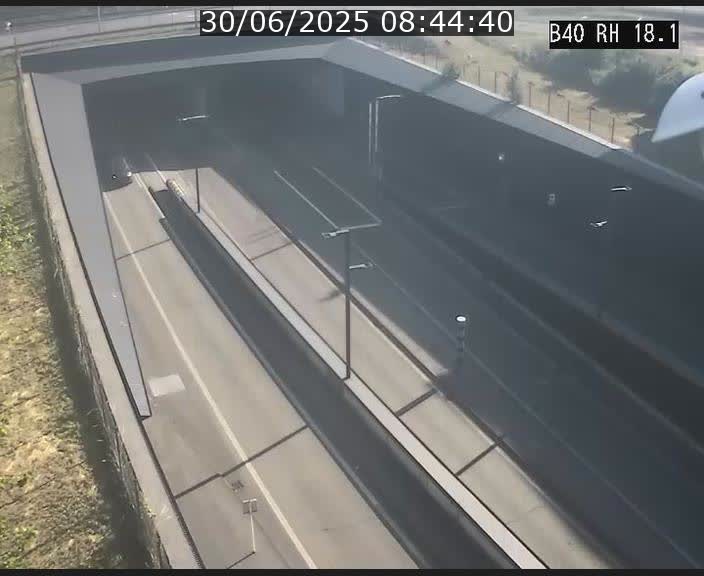 Webcam sur la route de contournement d'Esch-Belval avant le tunnel Central Gate au niveau de la porte de France et du radar fixe