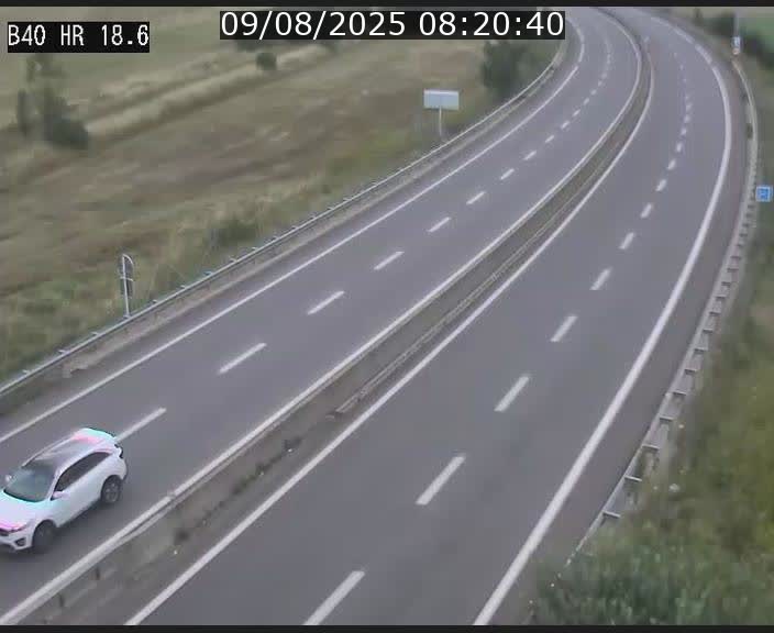 Webcam sur la route de liaison entre Micheville et Esch-Belval à la frontière entre le Luxembourg et la France. Vue orientée vers la Lorraine.