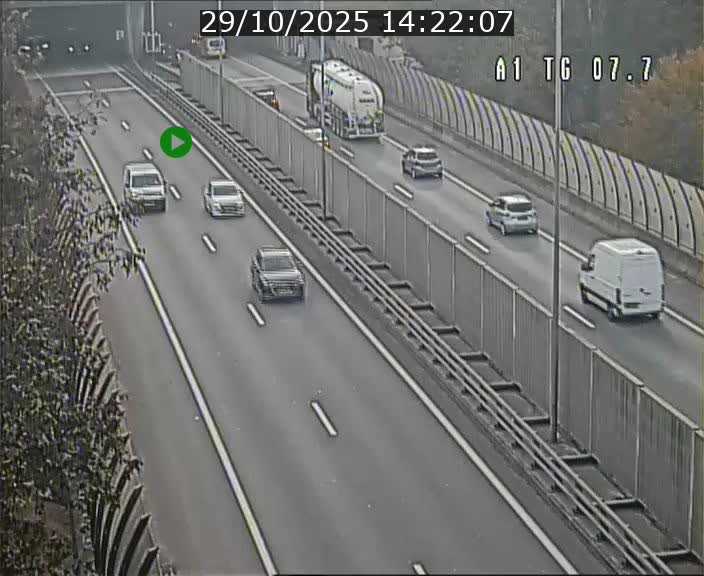 Traffic live webcam Luxembourg Kirchberg - A1 direction Luxembourg-ville - BK 7.7
