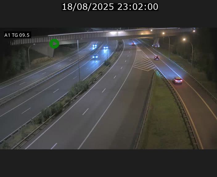 Traffic live webcam Luxembourg Jonction Grünewald - A1 direction Luxembourg-ville - BK 9.5